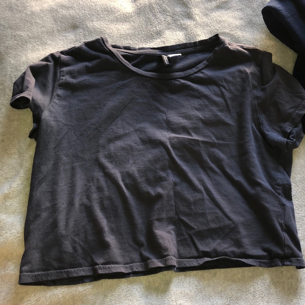 dark blue crop top